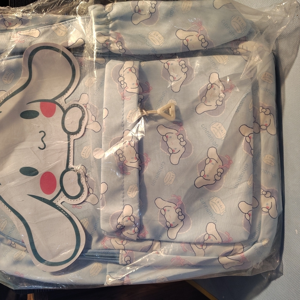 Cute Blue and White Cartoon Backpack